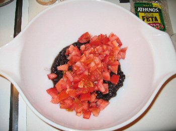 Black beans and tomatoes